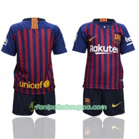 Jalkapallo Peliasut FC Barcelona Lasten Koti Pelipaita 2018-2019 Lyhythihainen